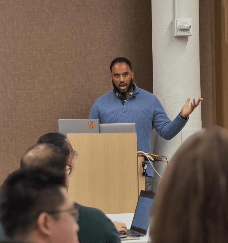 Jean speaking at CUNY