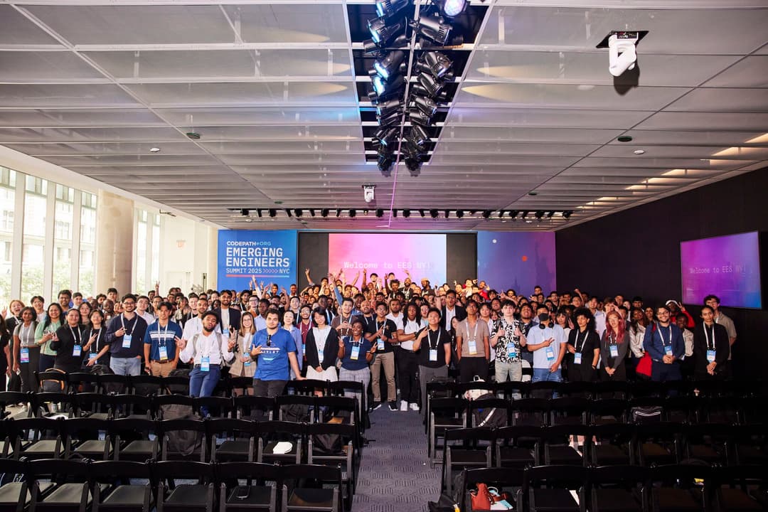 Jean speaking at an event