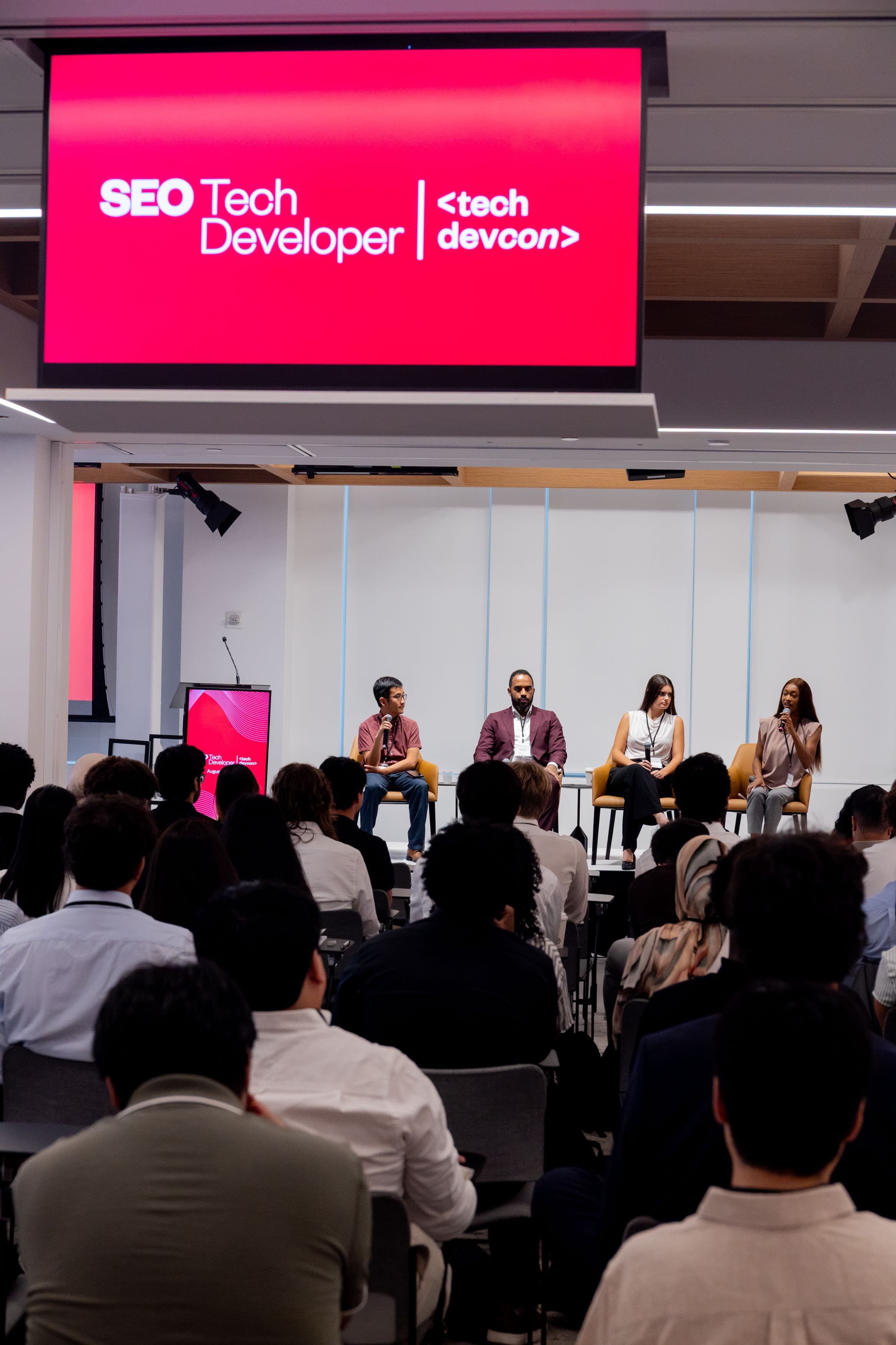 Jean speaking at SEO Tech Developer conference